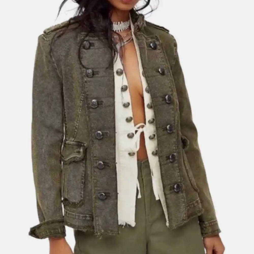 Free People Military Last Dance Jacket